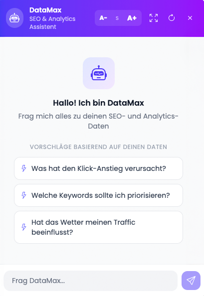 DataMax: KI-Assistent für SEO- und Analytics-Dateninterpretation